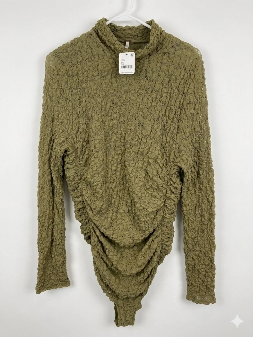 Free People Day And Night Lace Bodysuit in Light Willow Size XL NWT